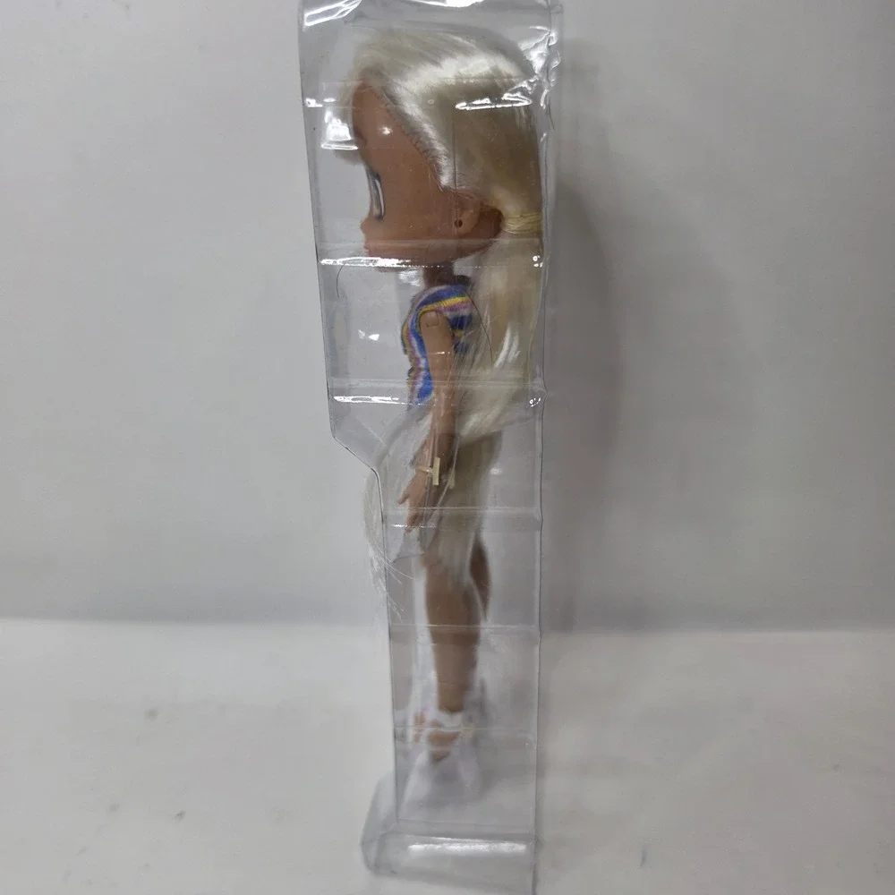 Boxy Girls Bronx Doll 8 inch Jay At Play White Hair Striped Dress Loose No Box